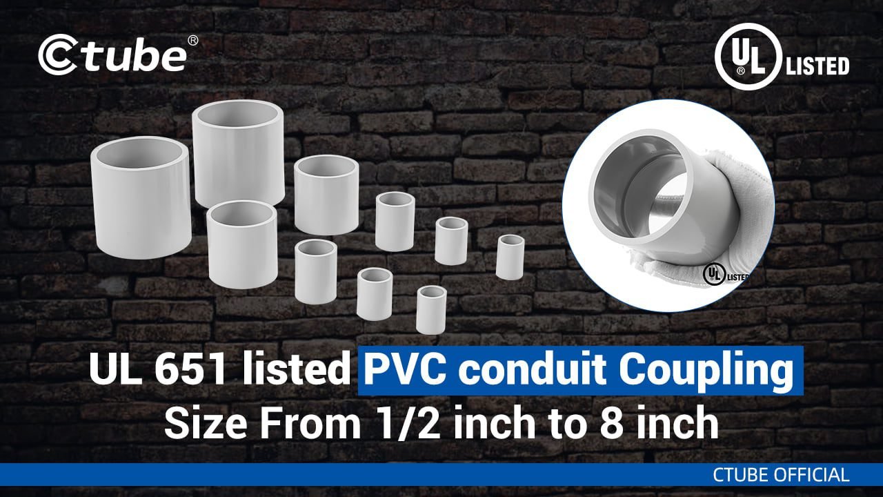 UL 651 Certified 1/2 to 8 Inch PVC Conduit Coupling