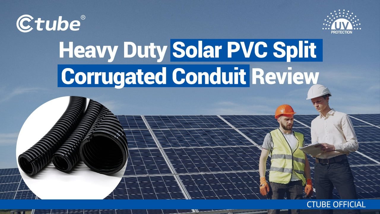  Heavy Duty Solar PVC Split Corrugated Conduit