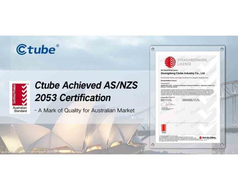 Ctube obtiene la certificación AS NZS 2053: una marca de calidad para el mercado de Australia y Nueva Zelanda