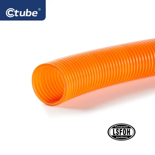 orange lszh corrugated conduit pipe