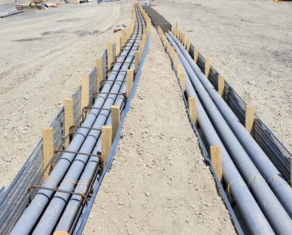 Concrete encasement electrical conduit