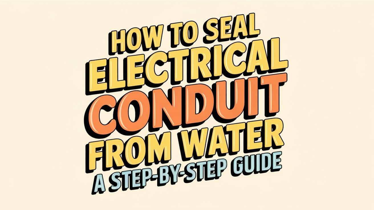 How to Seal Electrical Conduit from Water A Step-by-Step Guide