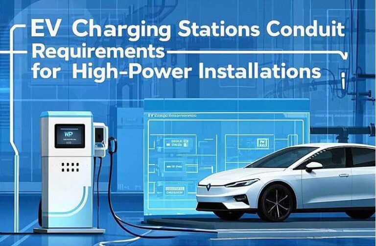 Requisitos de los conductos de las estaciones de carga de vehículos eléctricos para instalaciones de alta potencia